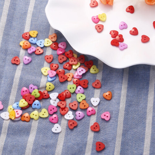 Resin Sewing Buttons Multicolor 100 pcs