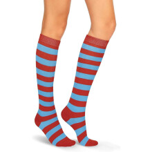 Womens Athletic Knee High Socks, Outdoor Sport Thigh High Stockings, Casual Stripes Tube Socks