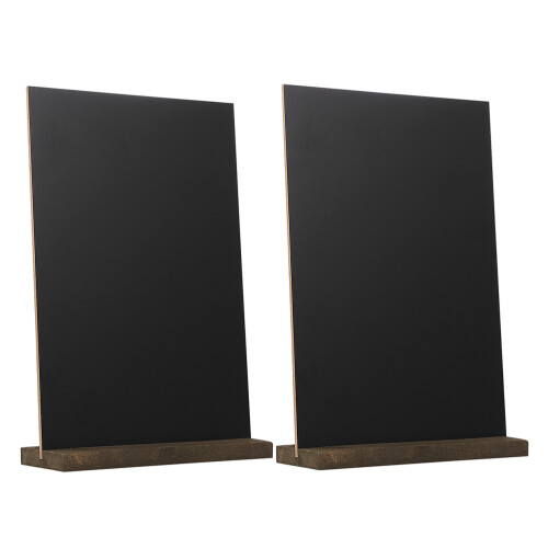 6Pcs Reusable Chalkboard Signs with Mdf Wood Base for Table Displays 2