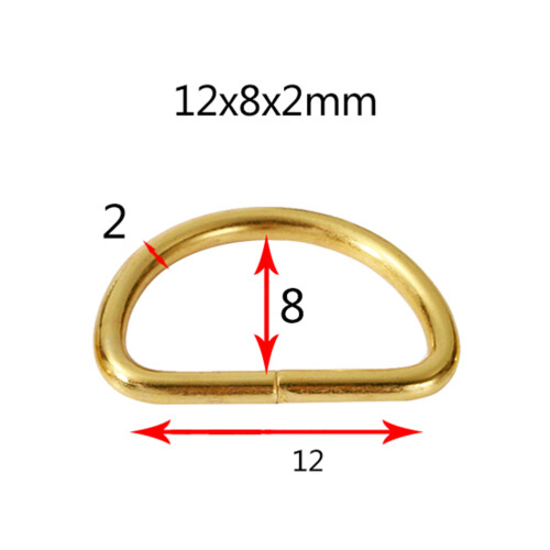 Heavy Duty D Ring Metal 100pcs Golden 1