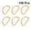 Heavy Duty D Ring Metal 100pcs Golden 8