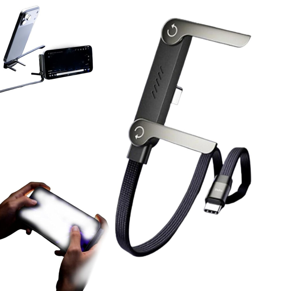 240W Sideways Charging Cable With 360 Rotating Stand & Braided Design Â Compatible With Smartphones & Tablets 9097180829584