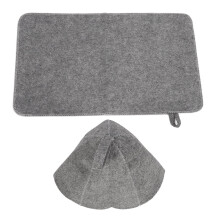 Portable Sauna Felt Hat Set Absorbent Bath Hair Cover for Men & Women