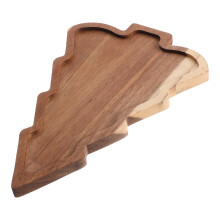 Festive Tree-Shaped Wooden Tray, Kid-Friendly Holiday Serving Tray for Christmas Gatherings and Seasonal Parties