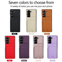 For compatible with Samsung Galaxy Z Fold 7 6 5 4 3 Phone Case Leather Cover Wallet Bag