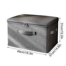 Foldable Storage Boxes with Lid and Handle, Clothing storage frames, Fabric Storage Containers for Clothes, Storage Bins with Zipper Portable