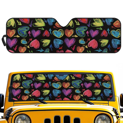 Foldable Windshield Sunshade for Jeep Wrangler and