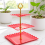 3 Tier Rustic Cupcake Stand in Red for Wedding Dessert and Cake Display 1