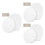 12Pcs White Plastic Wall and Ceiling Hole Cover Plates Round Flat Caps 8