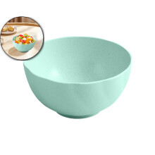 Straw Bowl, Food Bowl for Instant Noodles, Rice, Dorm & Picnic – Lightweight Tableware(Green)