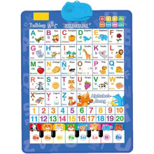 Bilingual Talking Wall Chart for Kids | English & Spanish Interactive Learning Poster with Sounds for Toddlers 3+