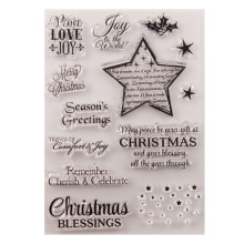 Weihnachtsstern-Silikonstempel, transparent, Zubehör für die Herstellung handgefertigter Grußkarten