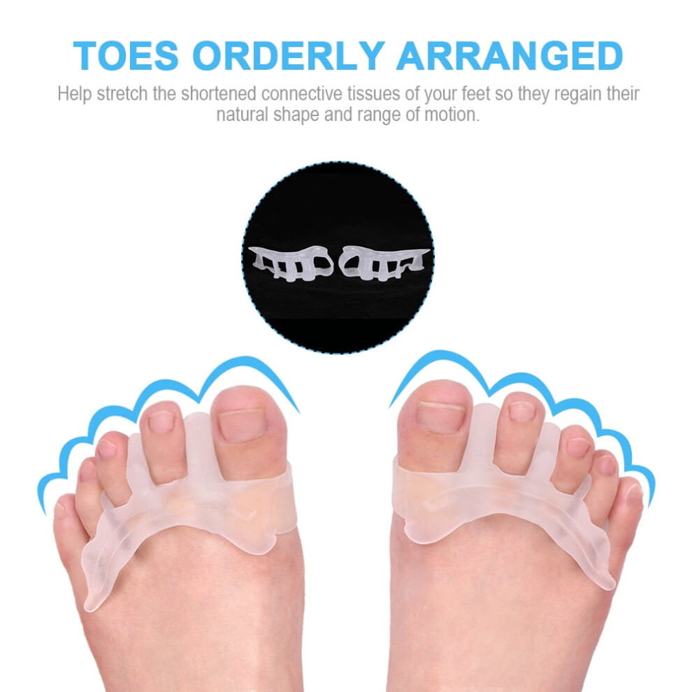 Yosoo Gel Toe Separators â Silicone Toe Spacers, Stretchers & Straighteners for Bunion Relief, Hammer Toe Correction & Overlapping Toes â