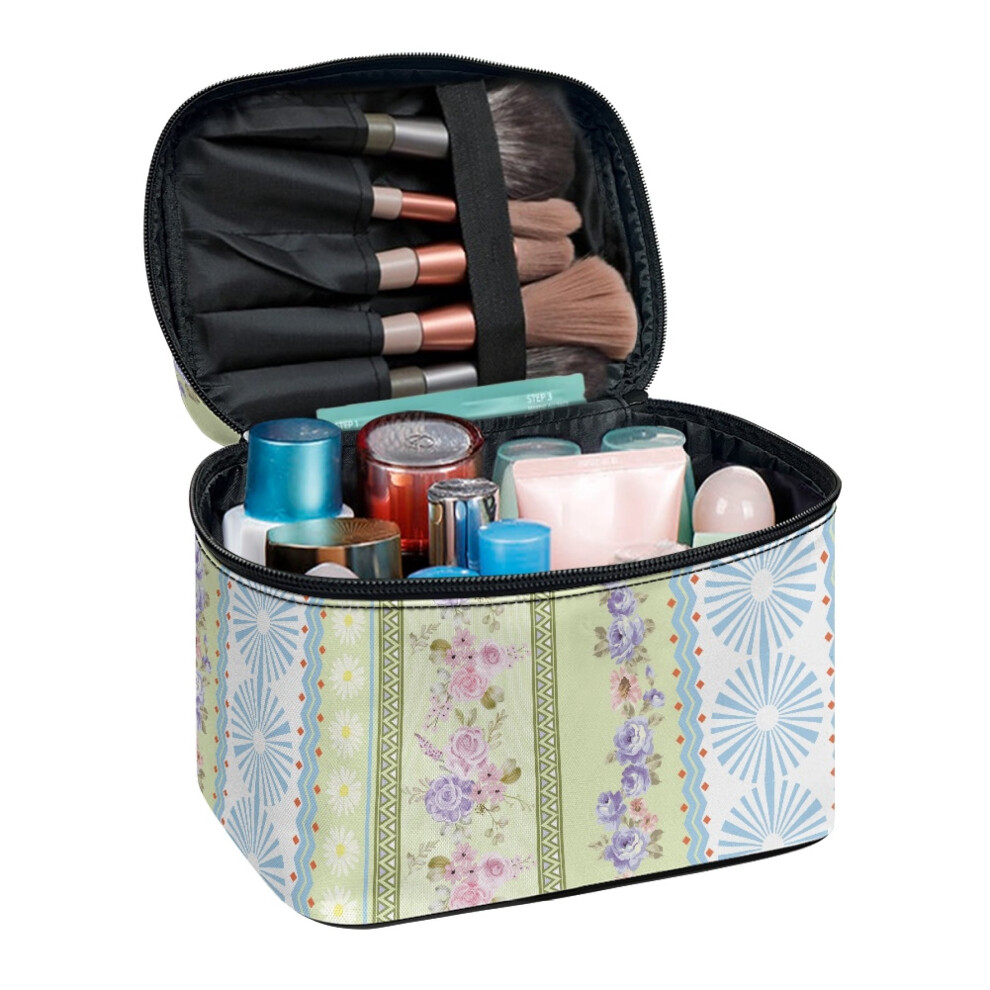 Travel Makeup Bags Polyester Lightweitht Makeup Organizer Bag Floral Pattern