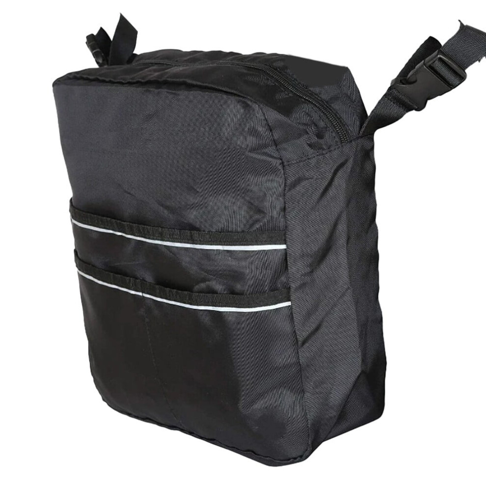 Black Functional Backpack For Mobility Scooters And Wheelchair Accessories