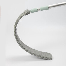 Flacher, einziehbarer Staubwedel mit biegsamem und abnehmbarem Mikrofaserkopf, waschbar und wiederverwendbar – geeignet für die Reinigung von