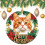 Ceramic Orange Cat Christmas Ornament 3 inch 1