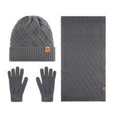 Women's & Men's Winter Knitted Hat, Scarf & Gloves Set – Thickened, Fleeced, Ear-Protective – Compatible with EU & US