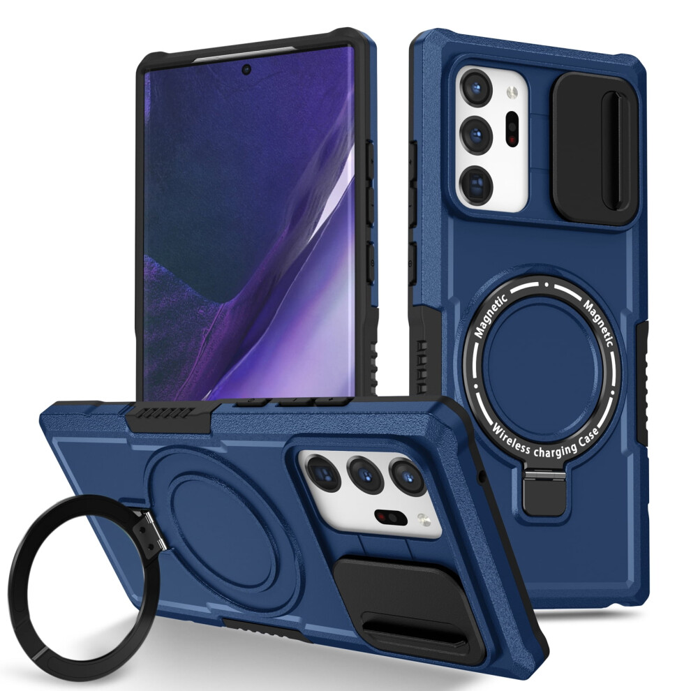 Tech Circle Case For Samsung Galaxy S22 Ultra (6.8") – Sliding Camera Cover, Magsafe Compatible, Shockproof, Kickstand & Ring Holder, Royal Blue 9401284743217