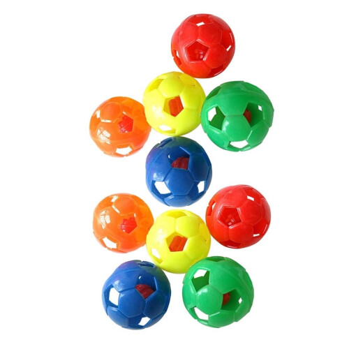 Cat Ball Plastic Hollow Jingle Toy 10PCS