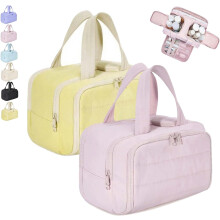 4-in-1-Reiseorganizer, leichte, große Reisetasche mit breiter Öffnung für Damen, wasserdichte Kosmetiktasche mit großem Fassungsvermögen und