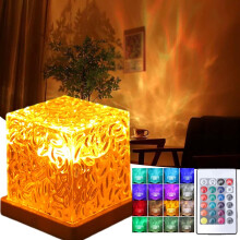 Projetor de luz noturna Aurora Borealis – Recarregável/Com fio, controle por toque de 3 cores e controle remoto de 16 cores, galáxia