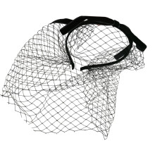 Elegante fascinator-hoofdband met sluier, vintage Franse stijl, haarband met strik voor dames, geschikt voor theekransjes en cocktailparty's.