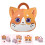 10Pcs Treat Boxes Snacks Cases Cat Design Candy Boxes Cardboard Box with Handle 4