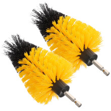 Ensemble de brosses pour perceuse en acier et polypropylène pour un nettoyage et un polissage polyvalents (2 pièces)