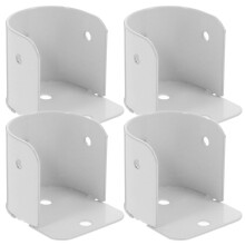 4pcs Closet Rod Socket Shower Curtain Rod Bracket Iron Closet Rod Support