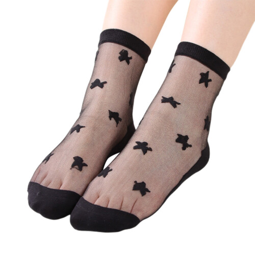 Women's Spring Summer Transparent Star Socks