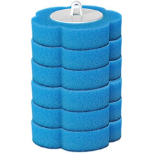 Einweg-Toilettenbürsten-Set (18 graue Bürstenköpfe + 6 Bürstenköpfe mit Meeresduft), kompakter Wandhalter, kompatibel mit modernen Badezimmern