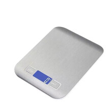 Food Kitchen Scale, Digital Grams and Ounces for Weight Loss, Baking, Cooking, Keto and Meal Prep, LCD Display, Brushed Stainless Stee