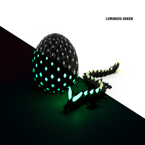 (Multicolor Dragon Egg Set Glow Green) Glow Dragon Egg Set - Easter Decor & Kids Gift 1