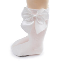 Newborn Baby Girls Knee High Socks Bow Long Stockings Infants Toddlers Ruffled Socks School Uniform Leggings