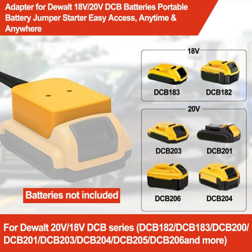Til startkabler til Dewalt 20V-batterier 8AWG 5,9FT Boostkabler til biler 1