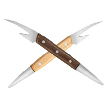 HOMEMAXS Shrimp Peeler Tool for Shrimp Deveining with Stainless Steel and Wood Design Assorted Color