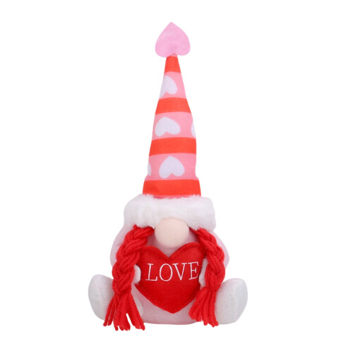 Desktop Ornament Peach Heart Envelope Dolls Set