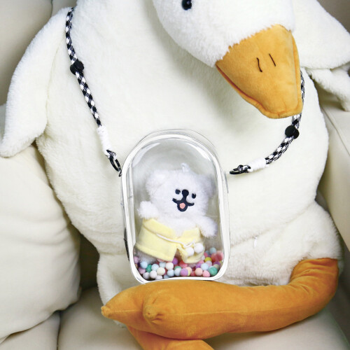 (White, Ball ring rope) Clear Doll Storage Bag - Scratch Protection 1