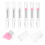 24Pcs Soft Silicone Eye and Lip Brush Set Durable for Face Makeup Use 10