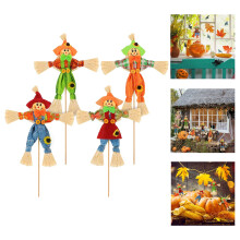 Décorations d'Halloween, Épouvantails d'automne (lot de 8), 34 cm, pour jardin, maison, cour, porche, décoration d'Halloween et de Thanksgiving