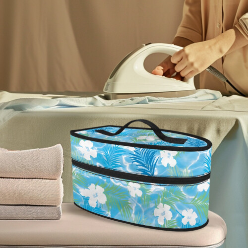 Steamer Storage Bag with Zipper Closure Palm Leaf Pattern 1