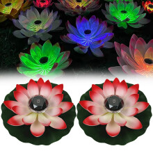 Halloween Led Light! HZHGAV Solar Powered Led Flower Light Floating Pond Garden Pool Lamp Lighting Lamp Christmas Thanksgiving Popular Pick