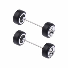 1/64 Model Car Wheels With Rubber Tires Basic ABS Modified J1 Toys Parts...