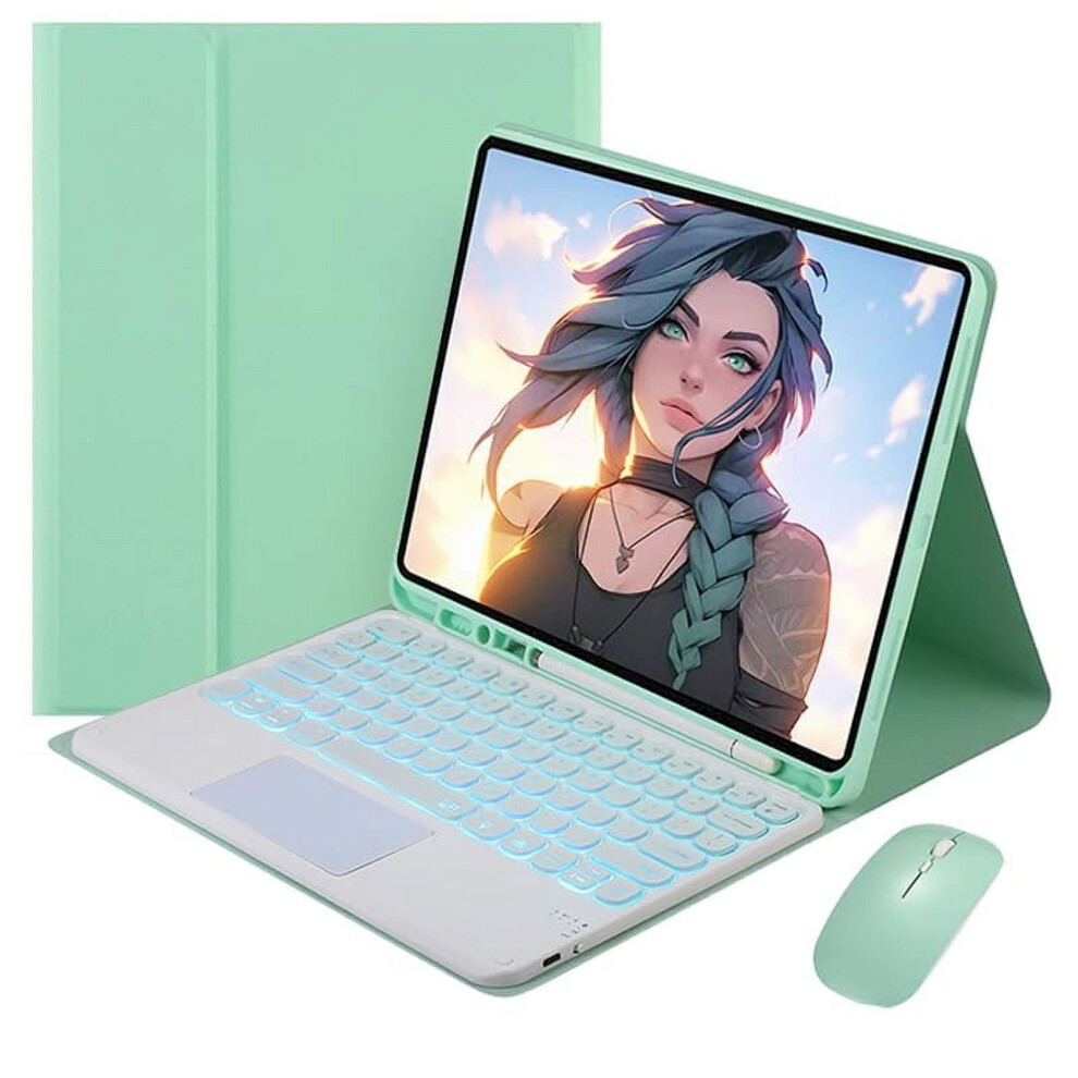 Keyboard Case Compatible With Ipad 9.7, 6Th/5Th Gen & Air 2 Â 7-Color Backlight, Trackpad, Built-In Pen Holder & Auto Sleep 9159796992592
