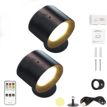 Glowright Lights, Glowright Smart Lights, Glowright Landscape Lights Double-Sided Glow Right Light, 360Rotation Magnetic Installation Black2PCS