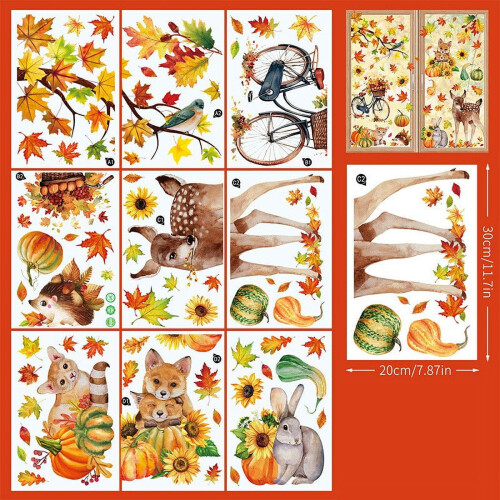 Fall Window Cling Sticker for Glass Decoration 1