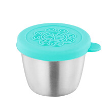 Purple 304 Stain Steel Dipping Cup With Cover For Easy Transport And Outdoor Use Multipurpose Condiment Holder