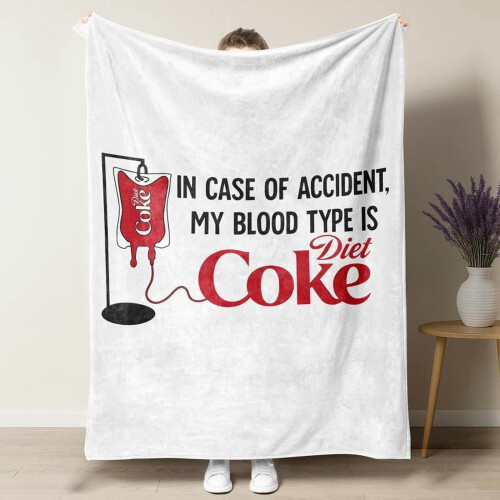 Diet Coke Velvet Blanket Soft Cartoon Pattern 150x200cm