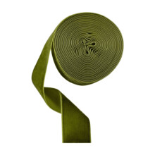 Christmas Plush Ribbon 19.7ft x 1.5in, Green DIY Gift & Tree Decoration